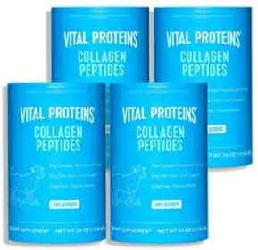 Vital Proteins 바이탈 프로틴 콜라겐 펩타이드 무향 680g 4병, 4개