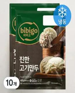 비비고 진한고기만두 (냉동), 400g, 10개