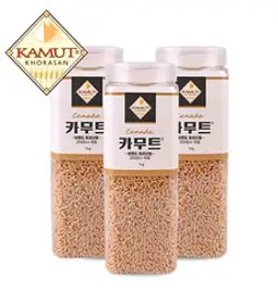 [이잡곡이다] 고대곡물 정품 카무트 쌀 1kg X 3개 (용기)